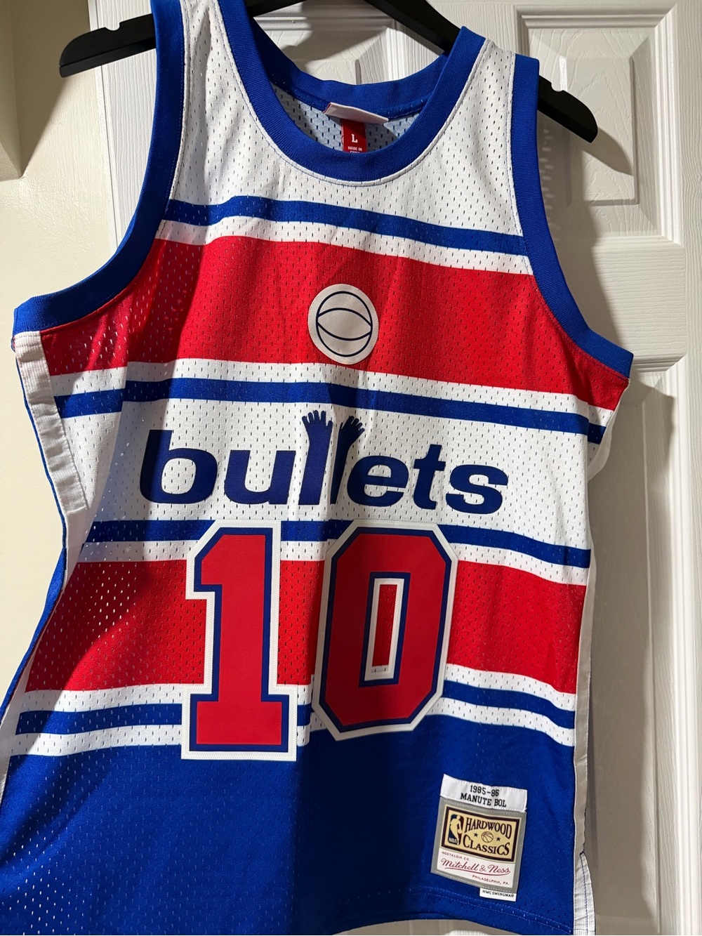 Washington Bullets BOL #10 Hardwood Classics Jersey - Red White Blue